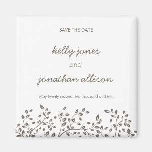 Elegant Save the Date Wedding Magnet