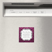 Elegant Save the Date Wedding Mod Lace Pink Magnet (In Situ (Geschirrspüler))