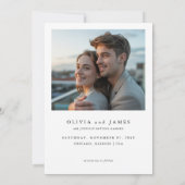 Elegant Save the Date Wedding Photo Card (Rückseite)