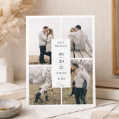 Elegant Save the Date Wedding Photo Collage Einladung