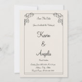 Elegant Save the Date Weeding Einladung (Vorderseite)