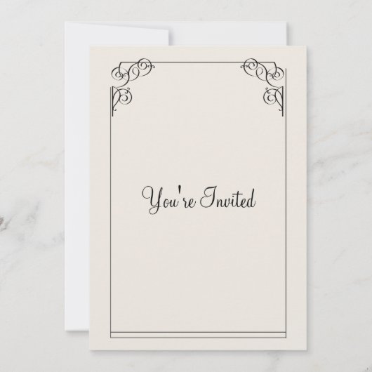 Elegant Save the Date Weeding Einladung (Rückseite)