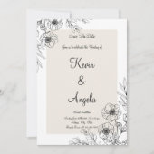 Elegant Save the Date Weeding Einladung (Vorderseite)
