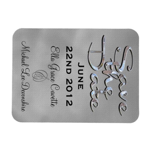 Elegant Save the Date Winter Magnet (Horizontal)