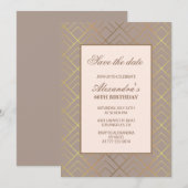 Elegant Save the Date, zum 66. Einladung (Vorne/Hinten)