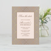 Elegant Save the Date, zum 67. Einladung (Stehend Vorderseite)