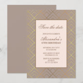 Elegant Save the Date, zum 67. Einladung (Vorne/Hinten)