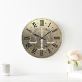 Elegant Scales Graphic Gold Metallic Große Wanduhr (Zuhause)