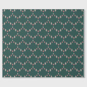 Elegant Scalloped Christmas Trees Wrapping Paper Geschenkpapier (Flach)