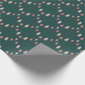Elegant Scalloped Christmas Trees Wrapping Paper Geschenkpapier (Ecke)