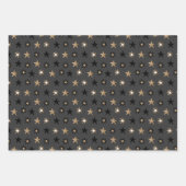 Elegant Scandi Christmas Gold & Black Geschenkpapier Set (Vorderseite 3)