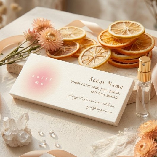 Elegant Scent Sample Fragrance Mini Tester Card Visitenkarte