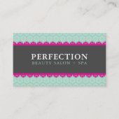 ELEGANT SCHAUTY hübsches Muster rosa Minze Visitenkarte (Vorderseite)