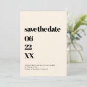 Elegant & schick minimalistisch Save the Date (Stehend Vorderseite)