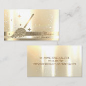 Elegant, schick, Streifen, leuchtender Glitzer Zim Visitenkarte (Vorne/Hinten)