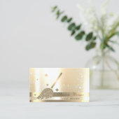 Elegant, schick, Streifen, leuchtender Glitzer Zim Visitenkarte (Stehend Vorderseite)