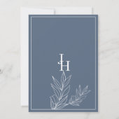 Elegant-schick-weiß-grau-blau Save the Date Einladung (Rückseite)