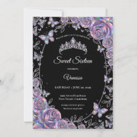 Elegant Schillernde Blumige Sweet 16