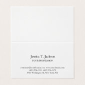 Elegant Schlicht Einfach Beruflich Visitenkarten (Außenseite Aufgefaltet)