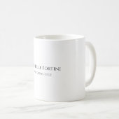 Elegant Schlicht Einfach Minimalistisch Kaffeetasse (VorderseiteRechts)
