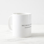 Elegant Schlicht Einfach Minimalistisch Kaffeetasse (Vorderseite Links)