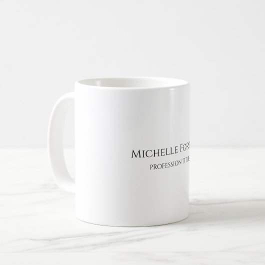 Elegant Schlicht Einfach Minimalistisch Kaffeetasse (Vorderseite Links)