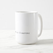 Elegant Schlicht Einfach Minimalistisch Kaffeetasse (VorderseiteRechts)