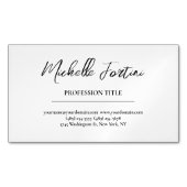 Elegant Schlicht Einfach Minimalistisch Magnetische Visitenkarte (Vorderseite)