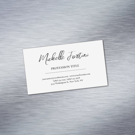 Elegant Schlicht Einfach Minimalistisch Magnetische Visitenkarte (Beispiel)