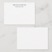 Elegant Schlicht Einfach Minimalistisch Mitteilungskarte (Vorne/Hinten)