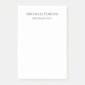 Elegant Schlicht Einfach Minimalistisch Post-it Klebezettel (Vorderseite)