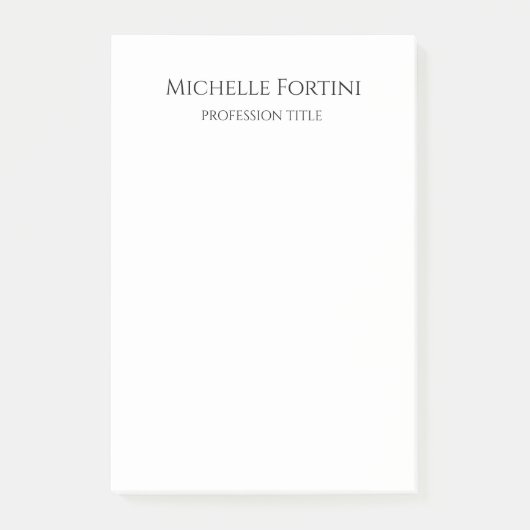 Elegant Schlicht Einfach Minimalistisch Post-it Klebezettel (Vorderseite)