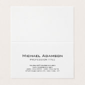 Elegant Schlicht Einfach Schwarz-weiß Minimalistis Visitenkarten (Außenseite Aufgefaltet)