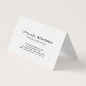 Elegant Schlicht Einfach Schwarz-weiß Minimalistis Visitenkarten (Vorderseite)