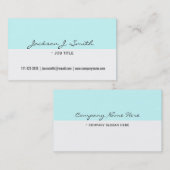 elegant, schlicht, einfach, weiß und blau beruflic visitenkarte (Vorne/Hinten)