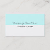 elegant, schlicht, einfach, weiß und blau beruflic visitenkarte (Rückseite)