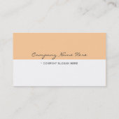 elegant, schlicht, einfach, weiß und gelb beruflic visitenkarte (Rückseite)