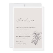 Elegant schlicht mit Line Art Blume & Border