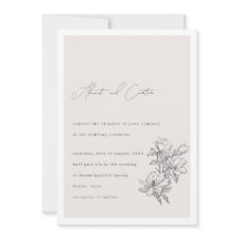 Elegant schlicht mit Line Art Blume & Border Invi
