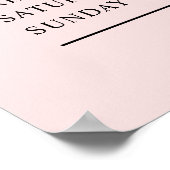 Elegant schlicht rosa Business Openings Poster (Ecke)