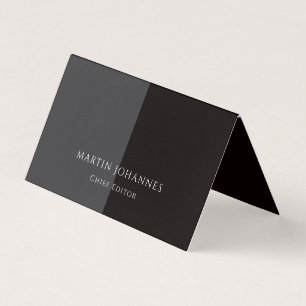 Elegant schlicht stilvoll Grau Schwarz Minimalisti Visitenkarten