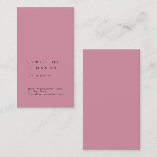 elegant schlicht visitenkarte (Vorne/Hinten)