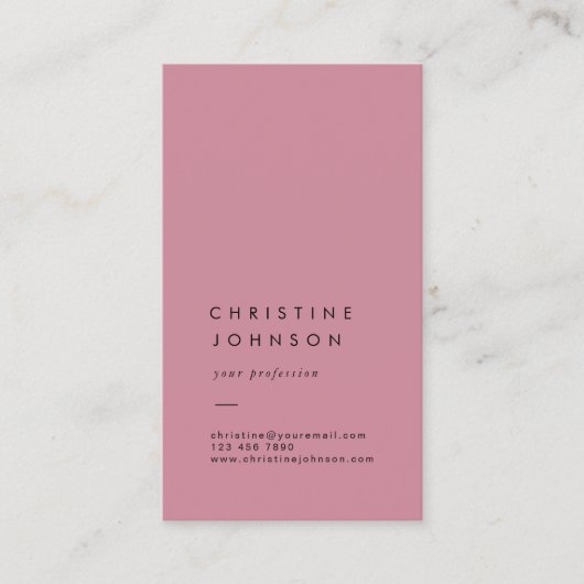 elegant schlicht visitenkarte (Vorderseite)