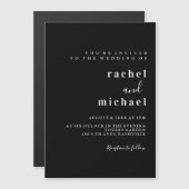 Elegant schlichte magneteinladung (Vorne/Hinten)