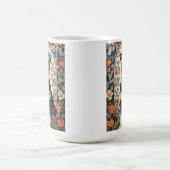 Elegant Schnauzer William Morris Inspired Floral Kaffeetasse (Mittel)