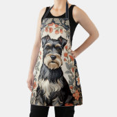 Elegant Schnauzer William Morris Inspired Floral Schürze (InSitu)