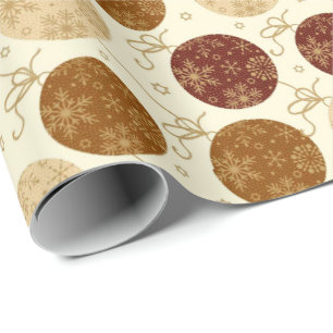 Elegant Schöne Gold Weihnachts-Hanging-Balls Geschenkpapier