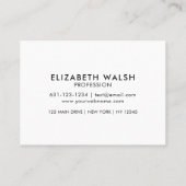Elegant Schöne Moderne Minimalistisch Visitenkarte (Rückseite)