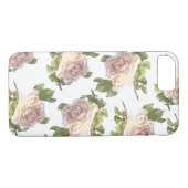 Elegant schöne, rot-weiße Elfenbeinrosen Case-Mate iPhone Hülle (Rückseite (Horizontal))