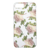 Elegant schöne, rot-weiße Elfenbeinrosen Case-Mate iPhone Hülle (Rückseite)